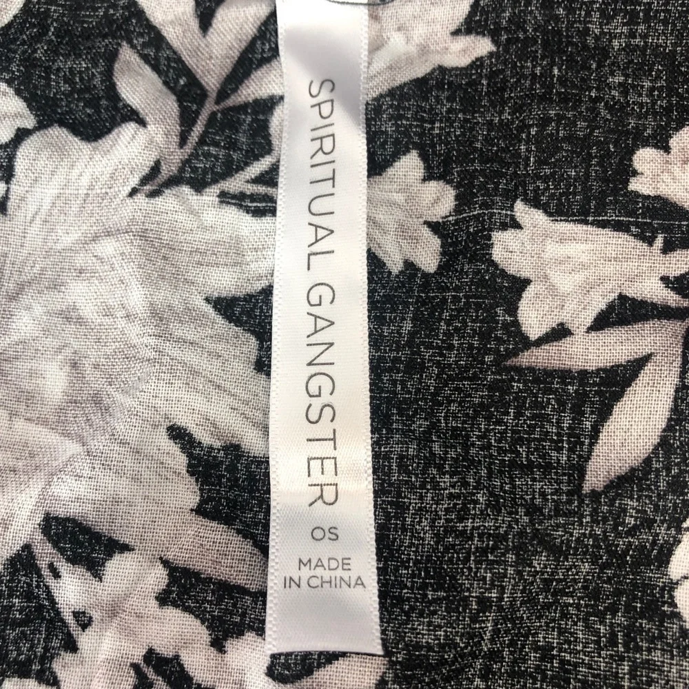 Spiritual Gangster Maya Tie Front Floral Kimono OS